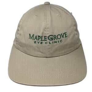 RCC Koozie Baseball Cap Beige One Size Maple Grove Eye Clinic Slideback Red Hat
